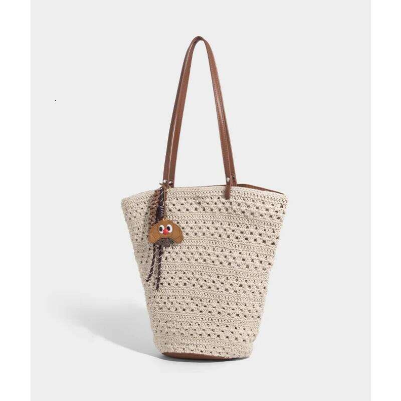 Summer Straw Women Vegetable Basket Handbag Niche Design Female Underarm Bags Large Capacity Single Woven Shoulder Shopping Bag 251027