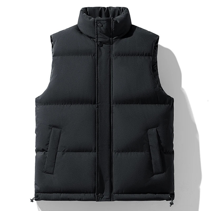 Mens Vest Jacket Warm Sleeveless Puffer Jackets Winter Waterproof Zipper Coat Autumn Standup Collar Casual Waistcoat Clothing 251024