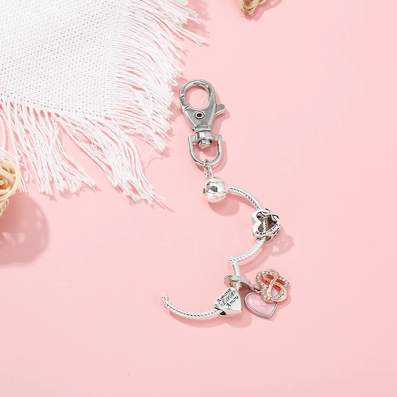 BAOPON Fashion Shinning Infinite Love MOM Charm Keychain Car Key For Women Men Bag Accessories Jewelry Gift Specil Offer 251021