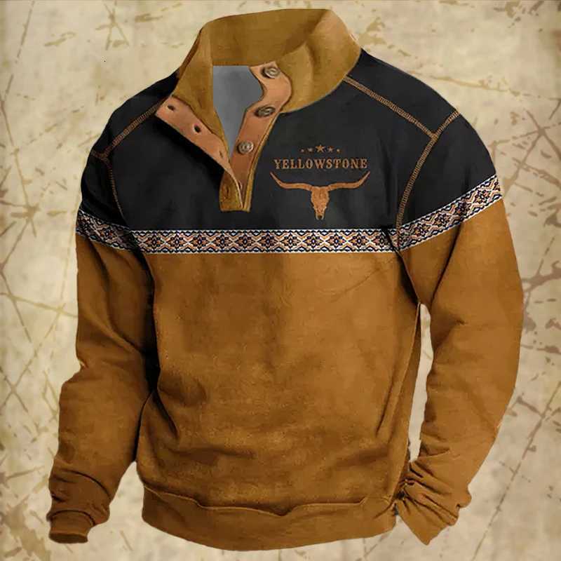 Vintage Mens Hoodies Autumn Long Sleeved Street Button Pullover Oversized Clothing For Men Sweatshirt Fashion Casual Hoodie W251027