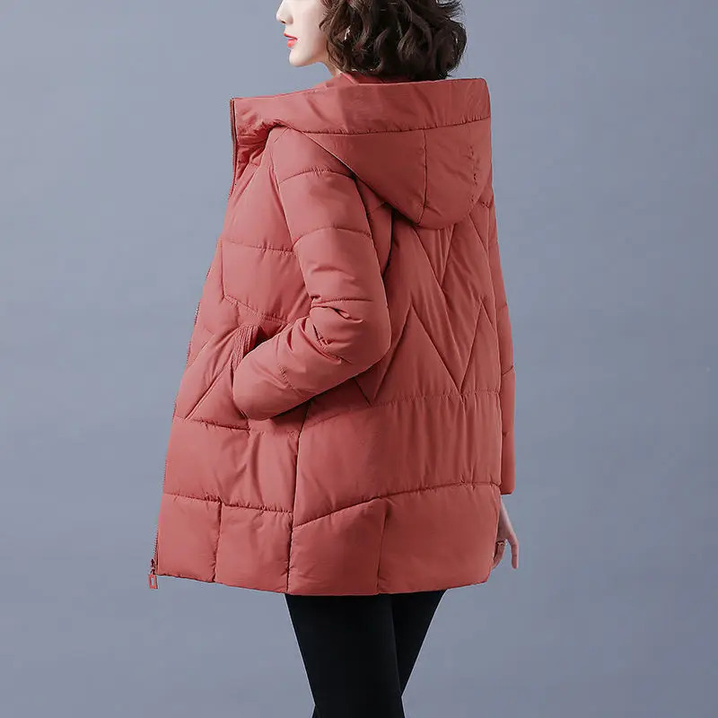 Winter Women Jacket Warm Parkas Female Thicken Coat Cotton Padded Long Hooded Outwear Casual Loose Snow Parka Jackets 251027