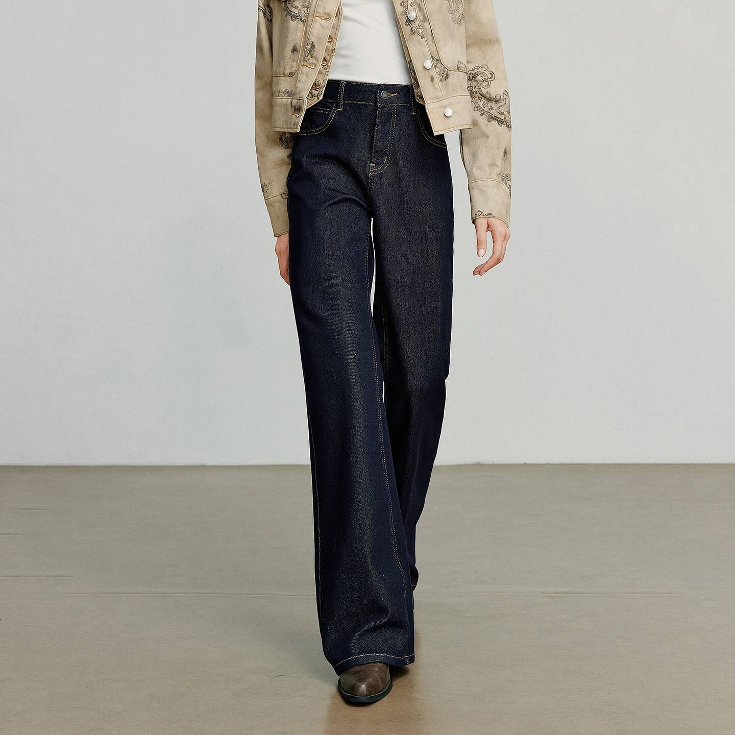 winter jacket women TOYOUTH Women Jeans Autumn NewAsymmetric Slim-Fit Slimming Stretch Bootcut Pants