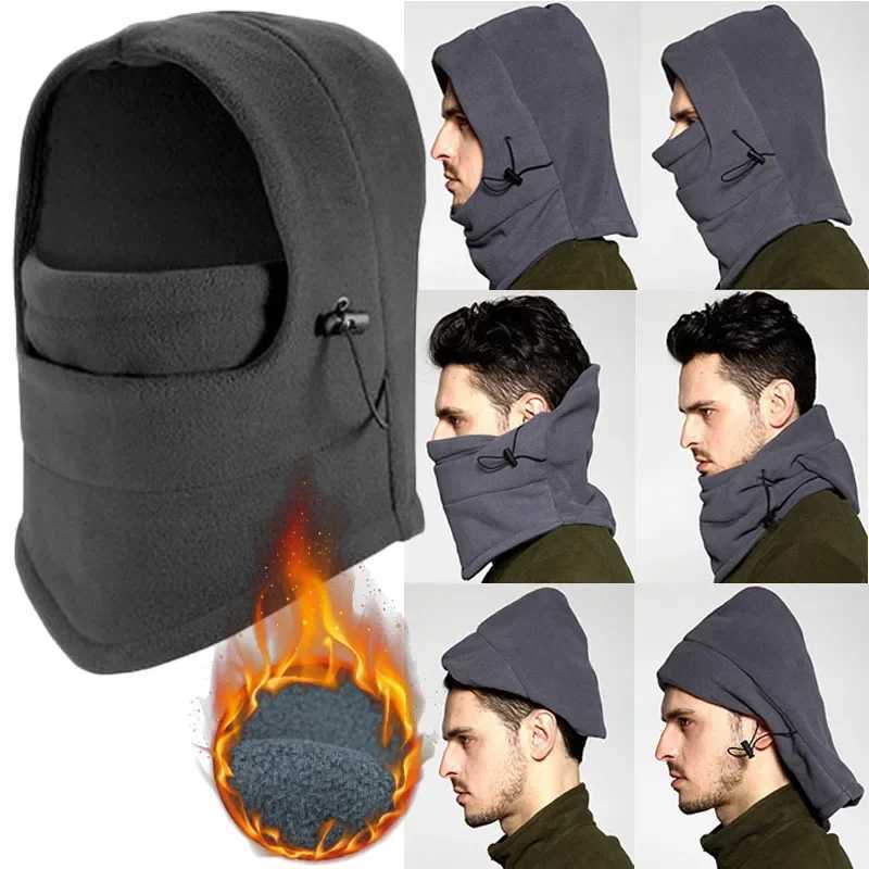 New Fashion Warm Cap Winter Men Women Hats Waterproof Thermal Fleece Balaclava Hat Hooded Neck Warmer Hiking Scarves HatsW251027