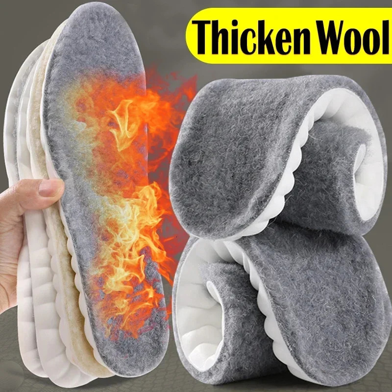 2pcs Self Heated Thermal Insoles for Feet Winter Warm Wool Thermal Memory Foam for Men Women Sports Shoes Selfheating Shoe Pads251020