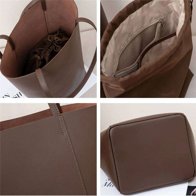 Hifashion Cowhide Genuine Leather Large Shoulder Tote Bags For Women 2025 Designer Bucket Shopper Work Ladies Handbags