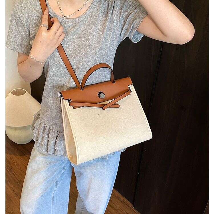 designer bag tote bag Student Class Women's Super Hot Fashion College Style Canvas Versatile Large Capacity Single Shoulder Crossbody Bag