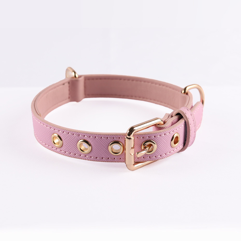 Dog Collars Comfortable top grain leather Layer for small Medium Large Canines Design Smooth alloy buckle durable