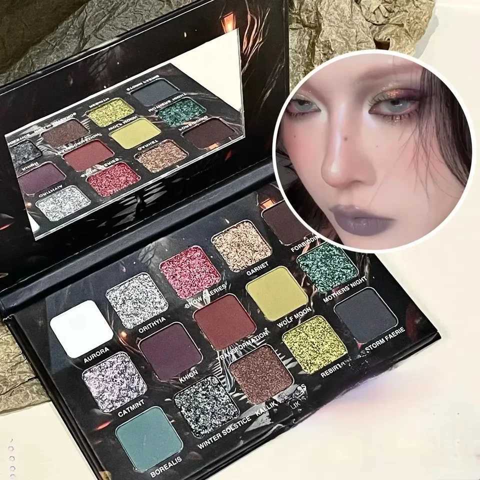15Color Underground Eyeshadow Palette Pearlescent Glitter Matte Metallic Halloween Makeup Look SuitableXJ251027