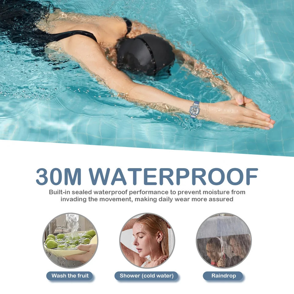 Hearkent Pedometer Sport Watches Step Counter Watch Women Digital Watches Calories Mile Stopwatch Countdown for Walking Tracker 251021