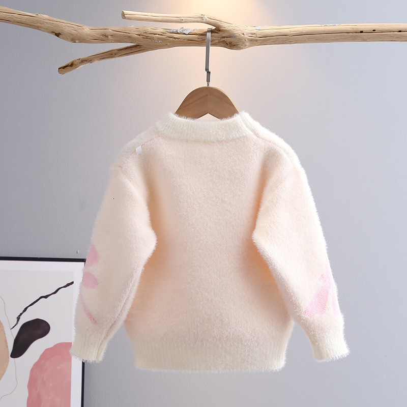 New sweater base knitted sweater fashionable thick imitation mink velvet autumn and winter pullover suitable for children and young girls