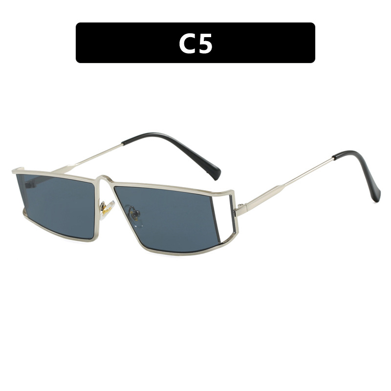 2025 Hollow Cut Metal Square Sunglasses Women UV 400 Premium Small Frame Shades Chic Minimalist