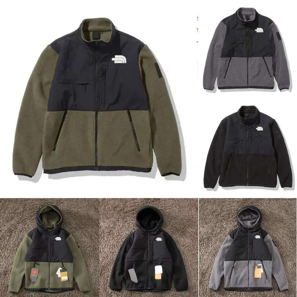 Men Norths Polar Jacket Designer Fleece Hooded Jacket Leisure Thickened Collar Cotton Cardigan Fashion Outdoor Sport Windbreaker Warm Coat NF Jackets