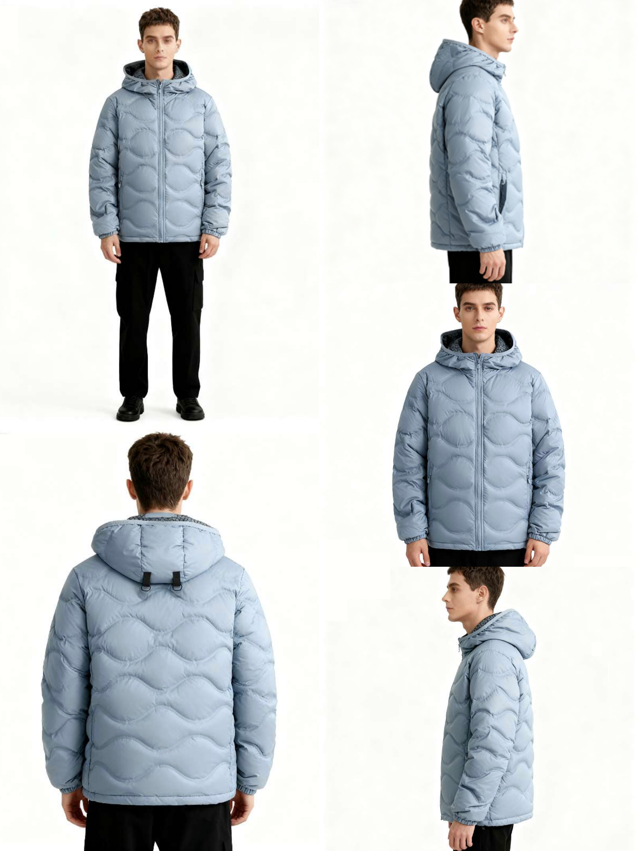 Men's Down & Parkas Unisex Fashion Light Weighted Quilted Jacket with Soft White Duck Feathers for Everyday Wear