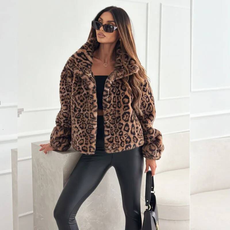 winter jacket women Casual Loose Outerwear Autumn Winter Woman Tops New Fashion Leopard Printing Women Coats Jackets Cardigan Clothes