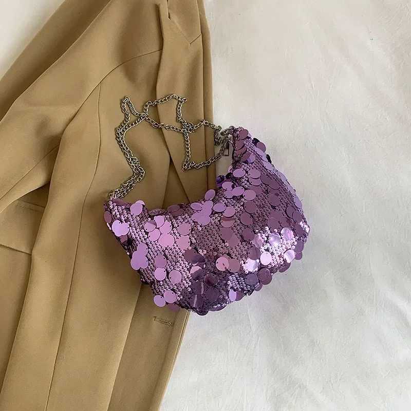 Korean Chain Sequins Crossbody Bag ning Cluh Bag Dinner Party Wedding Purses Handbag Fem Underarm Shoder Crossbody Bag1 D251027