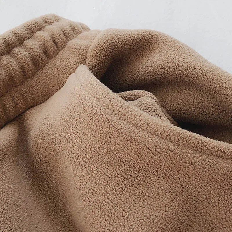 Thick Warm Fleece Lined Wide Leg Casual Sweatpants Womens Autumn Winter plus Size Cuffed Slimming Loose Fit Sport Pants 251027