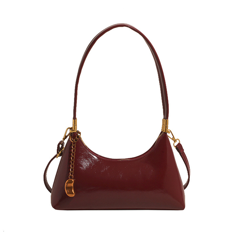 Free shipping designer bag French Niche Crescent Bag Oil Wax Leather Underarm Bag for Women New Design Sense Single Shoulder Crossbody Bag