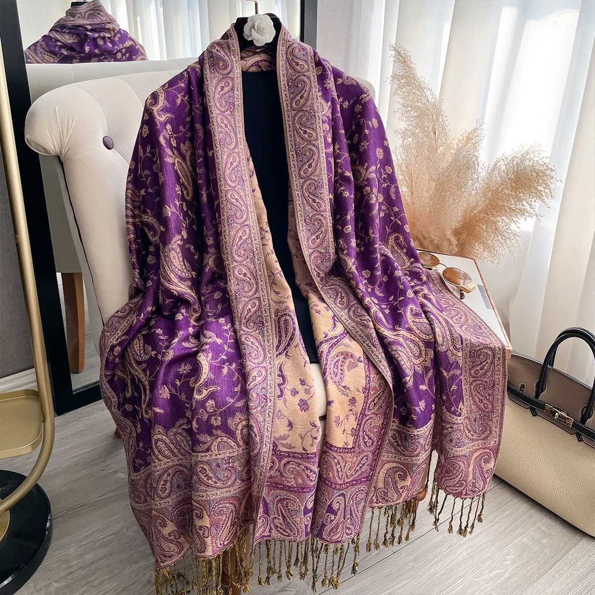 2025 Bohia Pashmina Hijab Scarf Long Muslim Shawl Fa Foard Soft Tuan Wraps For Wen band Luxury BrandW251027