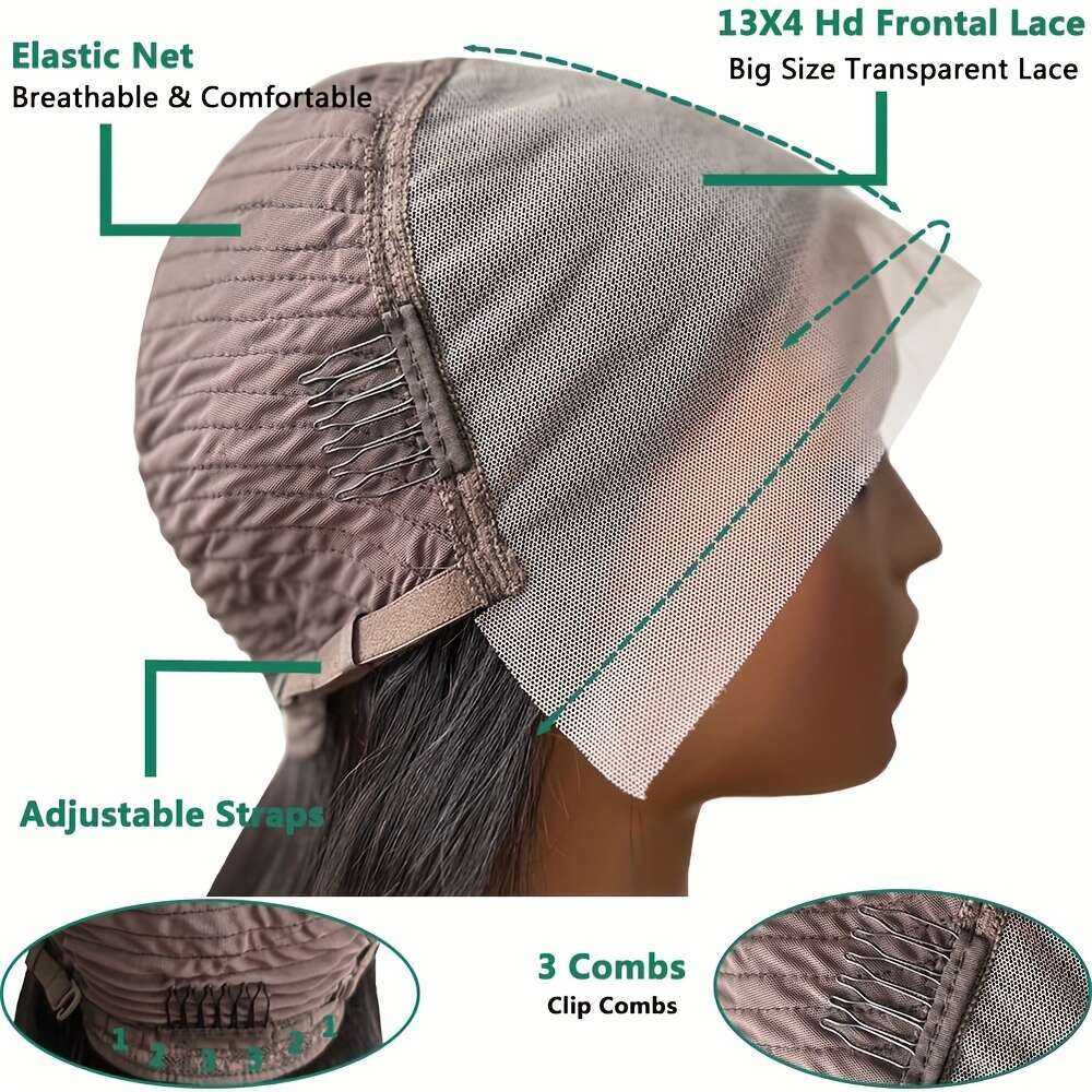 13X4 Lace Front Pre Plucked Glueless Short Bob Wigs Brazilian Body Wave Wear And Go Human Hair Wig