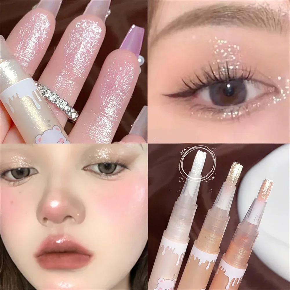 Lying Silkworm Highlighter Pen White Pearl Shiny Diamond Waterproof Lasting Eye Makeup Glitter Brightening Eyeliner Eyeshadow 251027