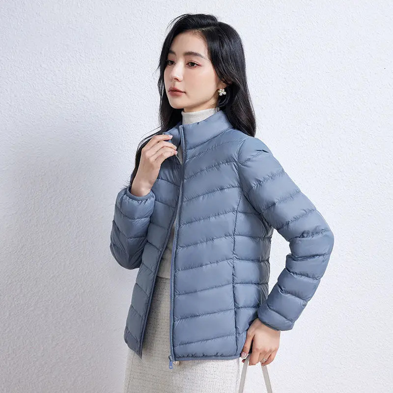 Ladies 2025 Short Light and Thin Thickened Warm Slim White Duck Down Fashion Jacket 251015