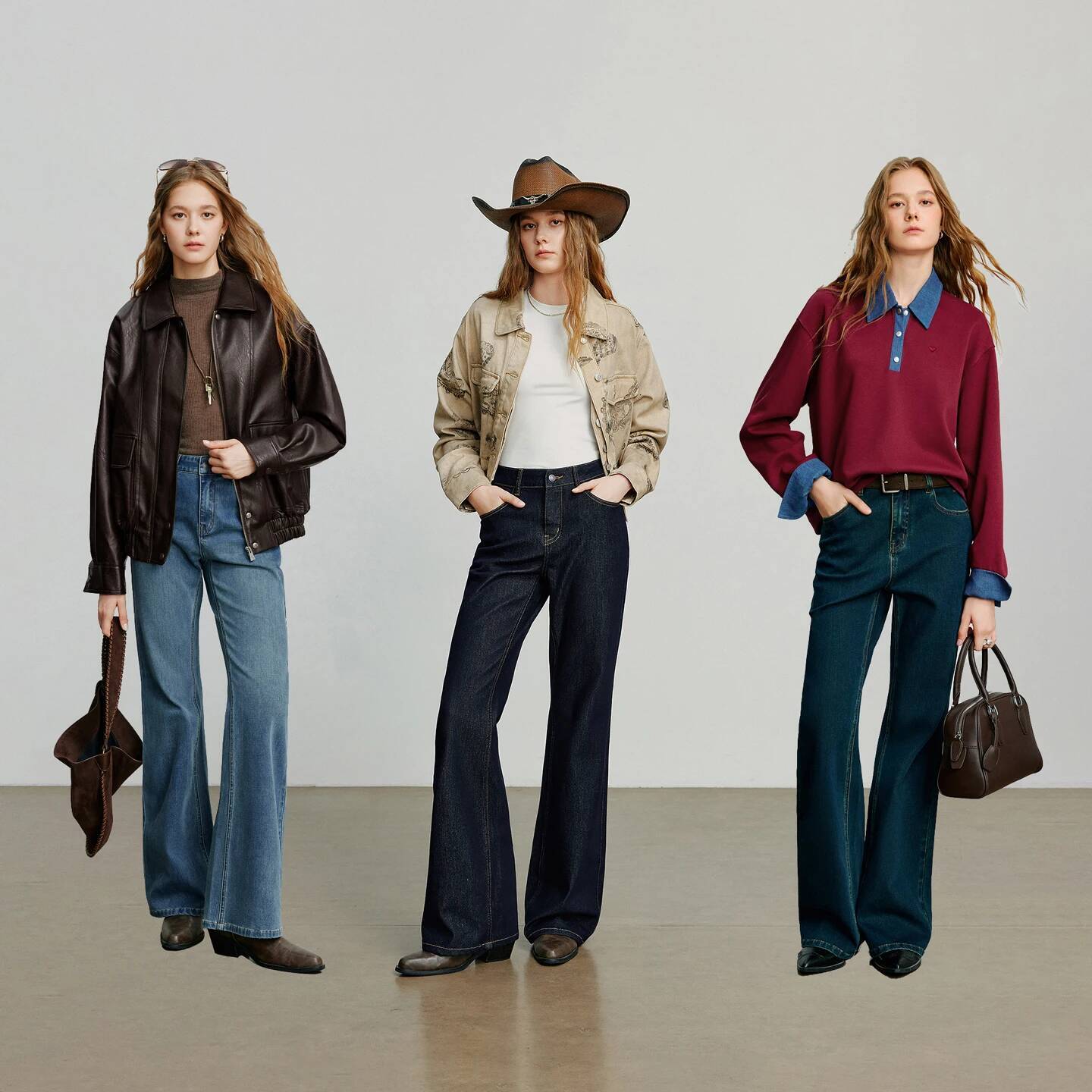 winter jacket women TOYOUTH Women Jeans Autumn NewAsymmetric Slim-Fit Slimming Stretch Bootcut Pants