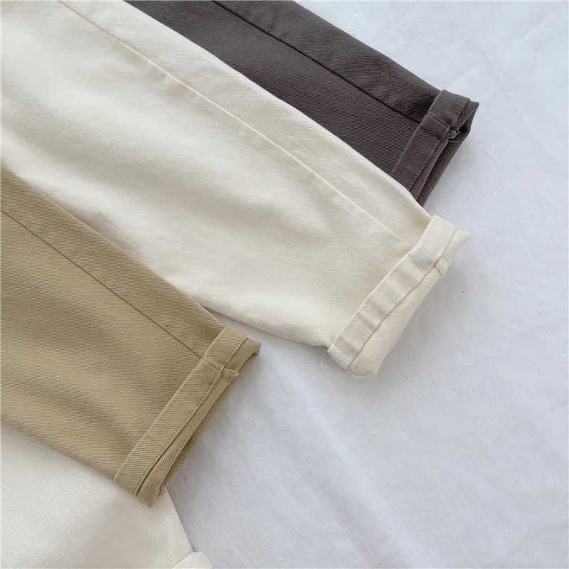 2025 Autumn New Kids Harem Pants Elastic Waist Solid Color Loose Fit Toddler Trousers for27Y Boys GirlsT251027