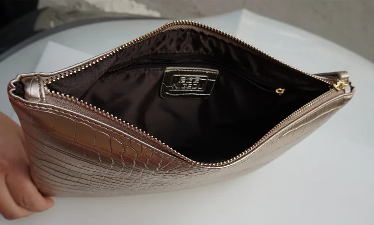 Fashion Women lope Clutch Bag Ladies Evening Party Large Clutches Handbag PU leather Alligator phone purses bolsas 251014