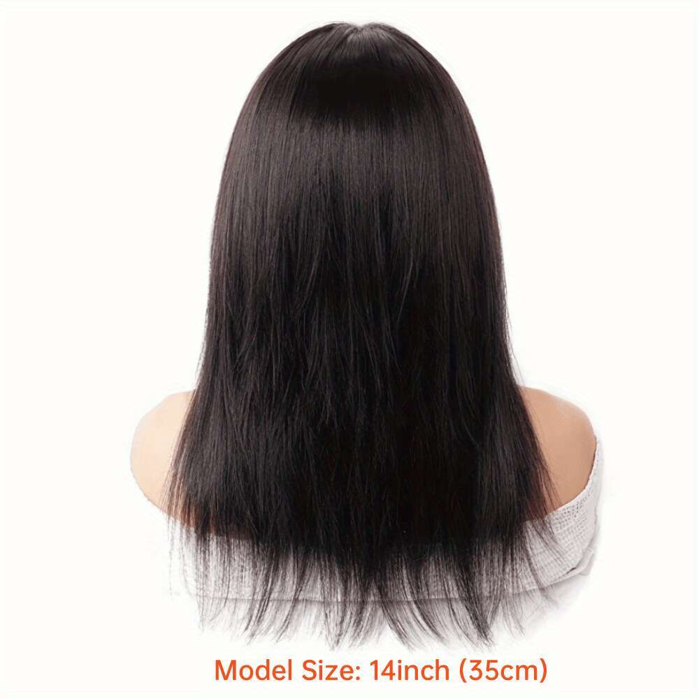 Glueless Wig Lightweight Glueless Human Wig - Natural Look Front With Preplucked Hairline, Ready-To-Wear Straight Hairstyle For Women All Light Beige 