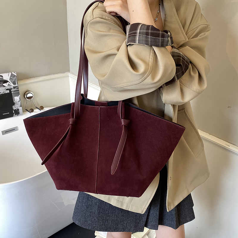 Free shipping designer bag Handbag Autumn Winter Melad Suede Minimalist Wing Bag Daily Commute Shoulder Bag