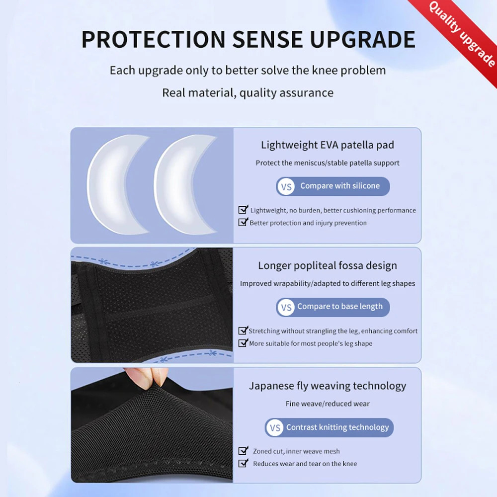 1Pcs Professional Knee Brace with Side StabilizersAdjustable Knee Support with Meniscus Pad Patella Gel Pad for Meniscus Tear 251023