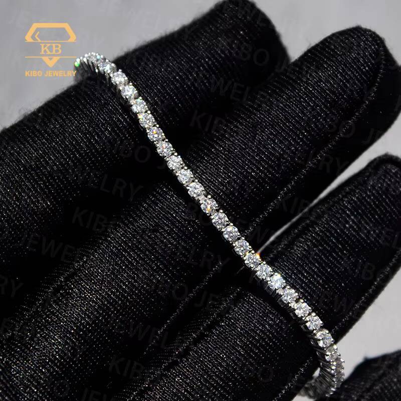 Pass Tester With GRA Certificate Shinning Moissanite Women Bracelet 2mm 3mm VVS Moissanite Tennis Bracelet Women