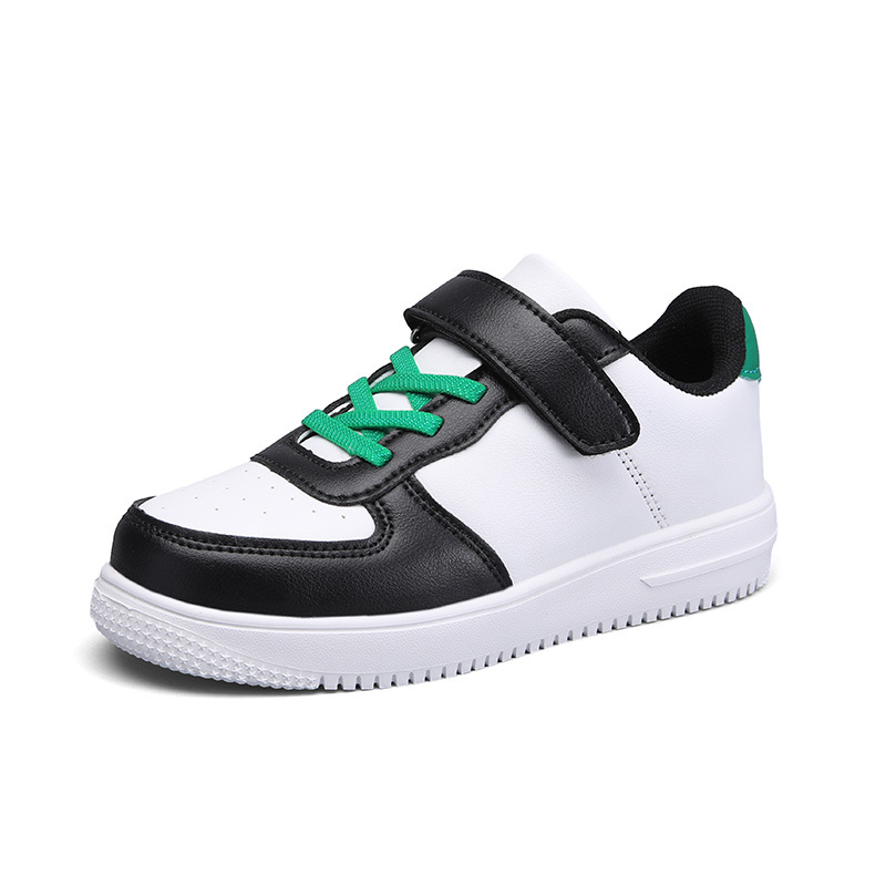 Kids Black White Shoes Boys Girls Board Sneakers Children Tennis Sports Shoes Happysteps for Boy Girl Big Plus Sizes US11C-7Y H1223