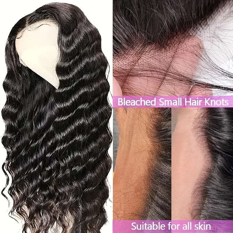 250% Density 5*5 Ready To Go Boy Deep Wave Beginners Kinky Front No Glue Lace Yaki Straight Human Hair Wigs Plucked For Women, Glueless Pre Cut Elegan