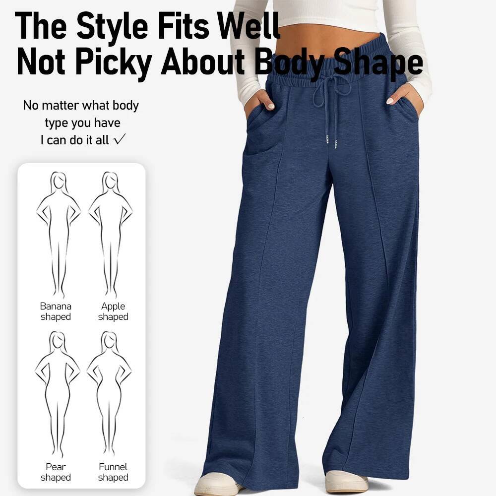 winter jacket women Autumn Winter European And American Women'S Drawstring Solid Color Waist Cinching Fashionable Wide Leg Casual Pants