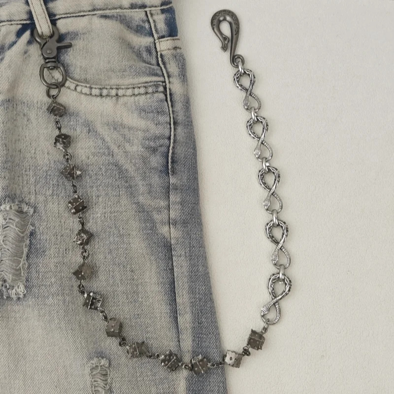 Summer Day Model Snake Body Dice Retro Punk Pants Chain Fashionable Men And Women Ones Waist luxurious Accessories 251024