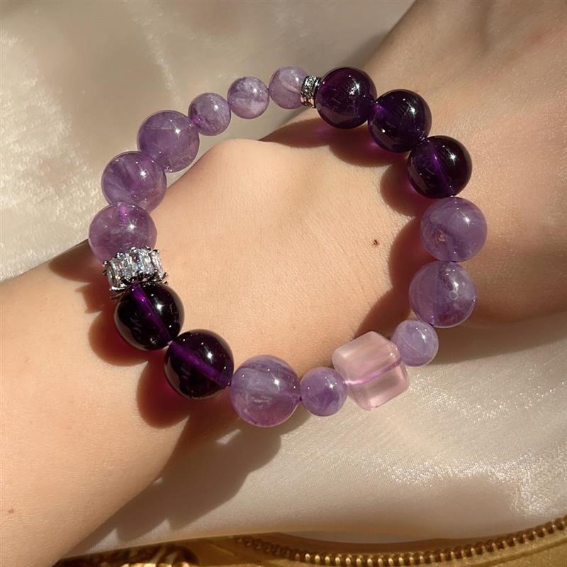 Natural Crystal Nine Purple Departure Fire Bracelet