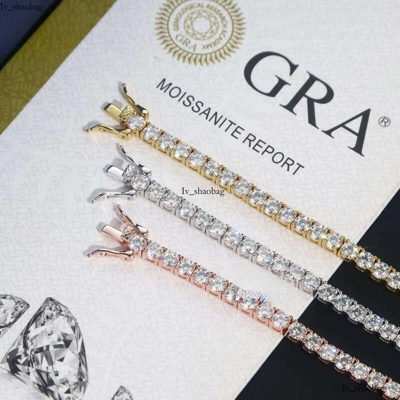 Cheapest Price D-VVS Moissanites Synthesis Dia Hip Hop Jewelry Sterling Sier Moissanite Bracelet Necklace 825 aaa