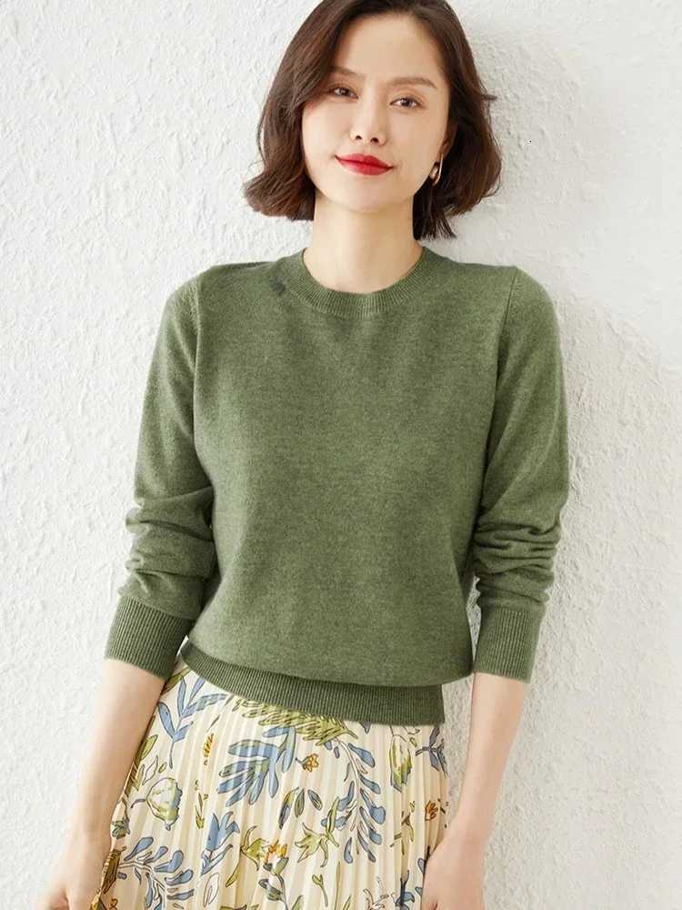 Women 2025 Long Sleeve Soft Warm Sweater Basic Knitted ONeck Autumn Winter Sweater Korean Simple Solid Color Versatile PulloverT251027