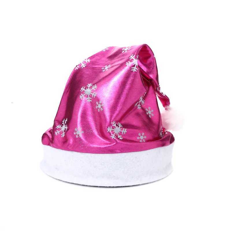 Snowflake Bright Cloth Christmas Hat Christmas Party Decoration Santa Hat New Year Party Kids Gift Navidad Noel Xmas DecorationW251027
