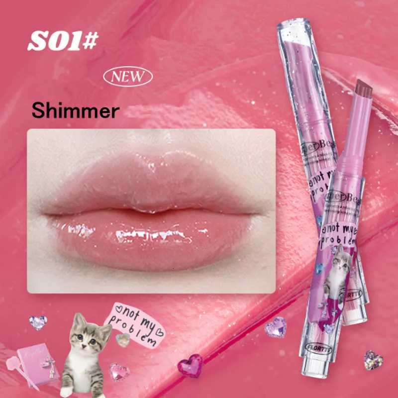 New ArrivalFLORTTE Shimmer Lipstick Solid Lip Balm Moisturizing Water Gloss Lip Glaze W251027