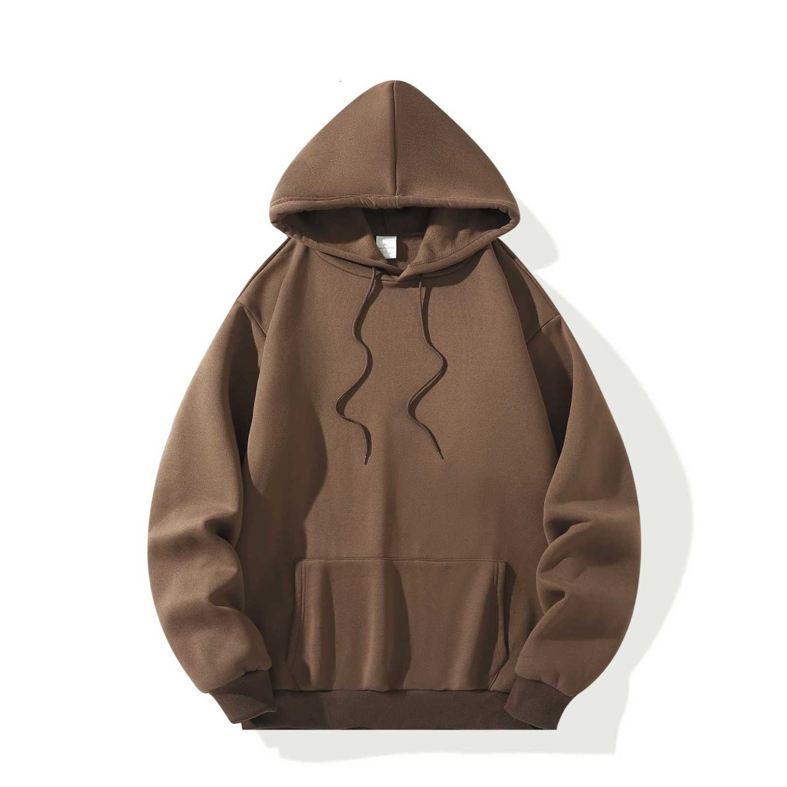 Solid Color Sports Casual Hoodies Men Women Spring Autumn Fleece Warm Sweatshirts Hip Hop Streetwear Fashion Loose Pullover Tops W251027