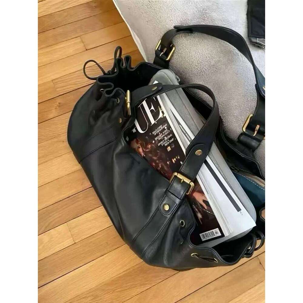 Black Rivets Bags Handbag Women PU Leather Shoulder Bag Ladies Tote Purse