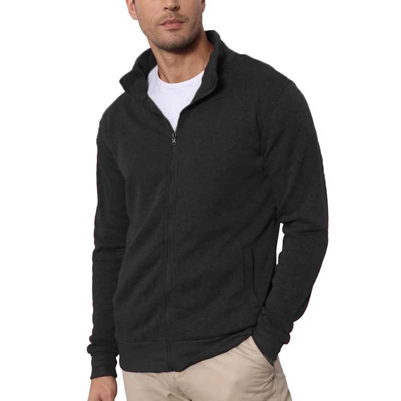 Mens Long Sleeve Zipper Sweatshirts Solid Color Jacket Casual Baseball Jacket Outdoor Sport Streetwear Oversize Coats Man W251027