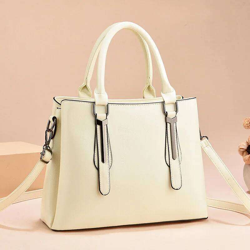 Large Capacity Shoulder Women Retro Hobo Shopper Solid Color PU Leather Crossbody Handbag Lady Travel Tote Bags