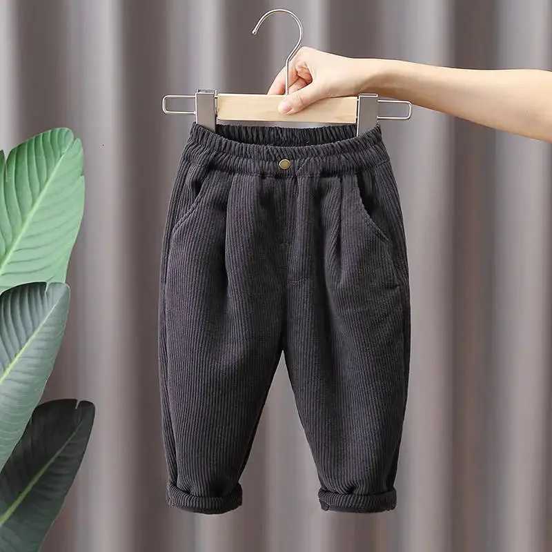 Kids Corduroy Thermal Pants Thickened Winter Sweatpants for Boys Girls Cozy ColdWeather BottomsT251027