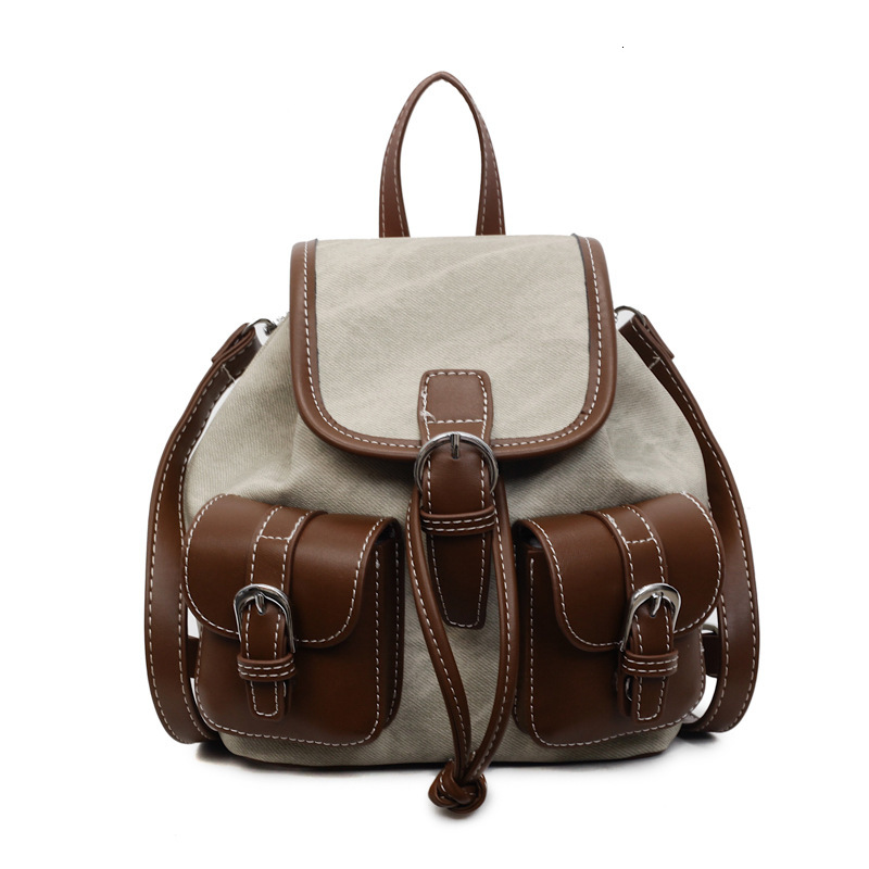 Free shipping designer bag New Autumn Winter Casual Color-Block Large Capacity Backpack for Women Niche Commuter Versatile Backpack