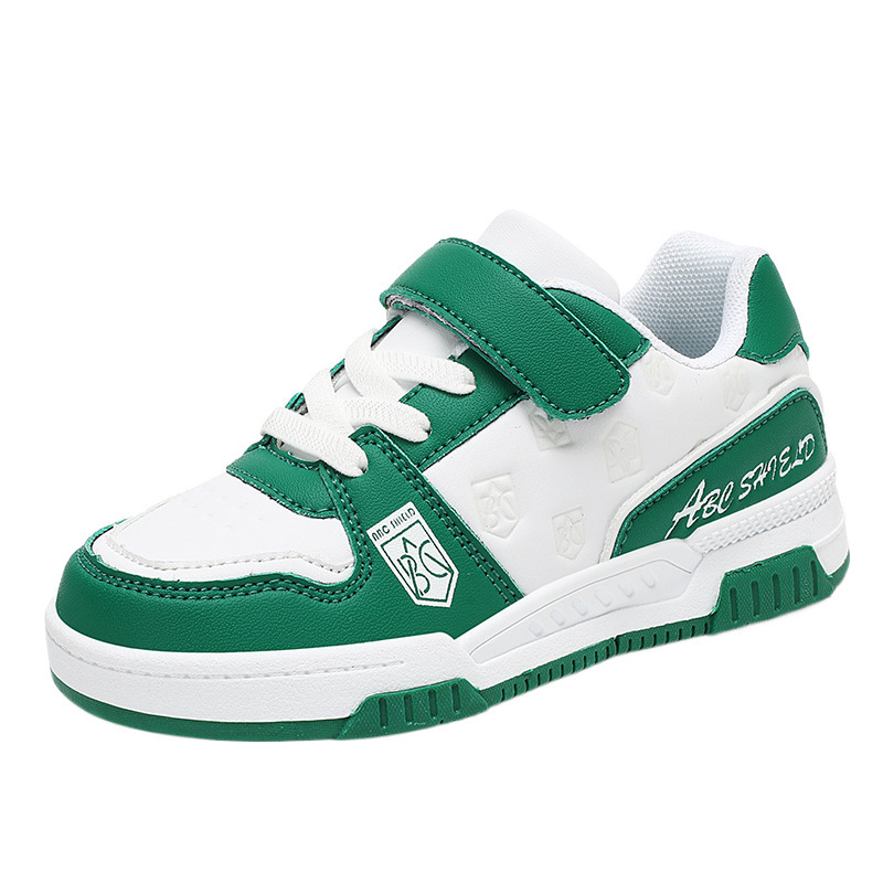 Boy Skateboard Shoes for Kids Girl Fashion Design Sports Shoes Sneakers Outdoor Cutefeet Non-slip Child Trainers Green Red Black Big Plus Sizes US11C-