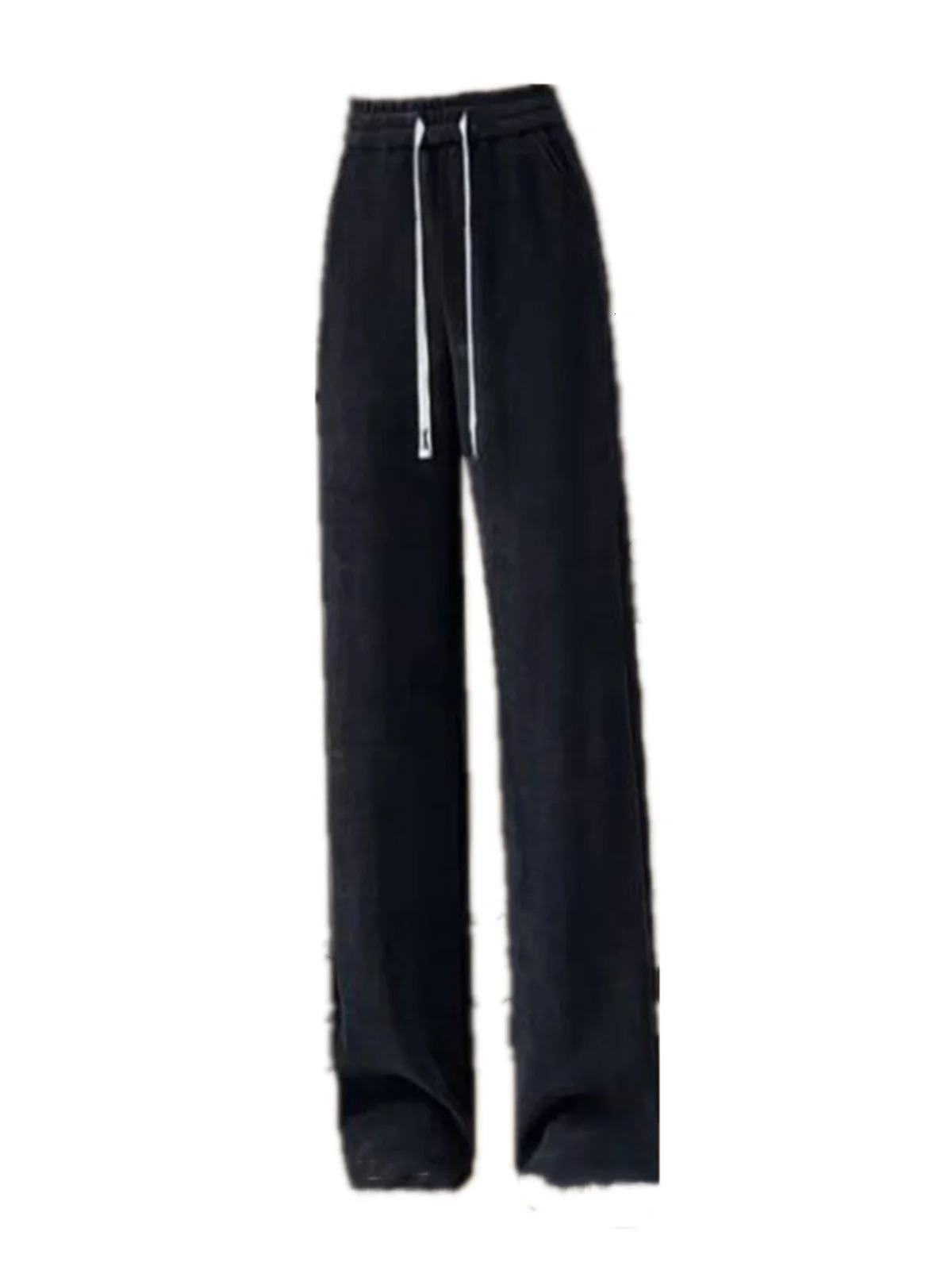 High Waist Fce Lined Thiened Corduroy Wide Leg Pants Womens Autumn Winter Outfit Straight Cut eepskin Velvet Casual T 251027