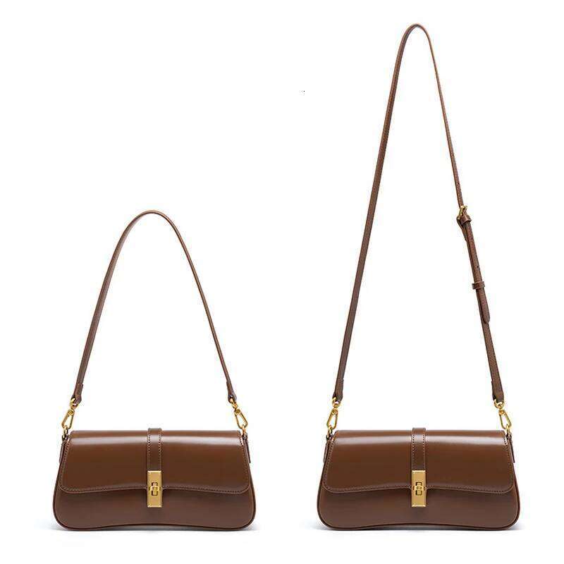 Designer Women Baguette High Quality Genuine Leather Shoulder Bag Fashion Cowhide Women's Crossbody Bags 2517